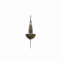 Chaine de pluie en métal Cloches, patine bronze - L. 2m